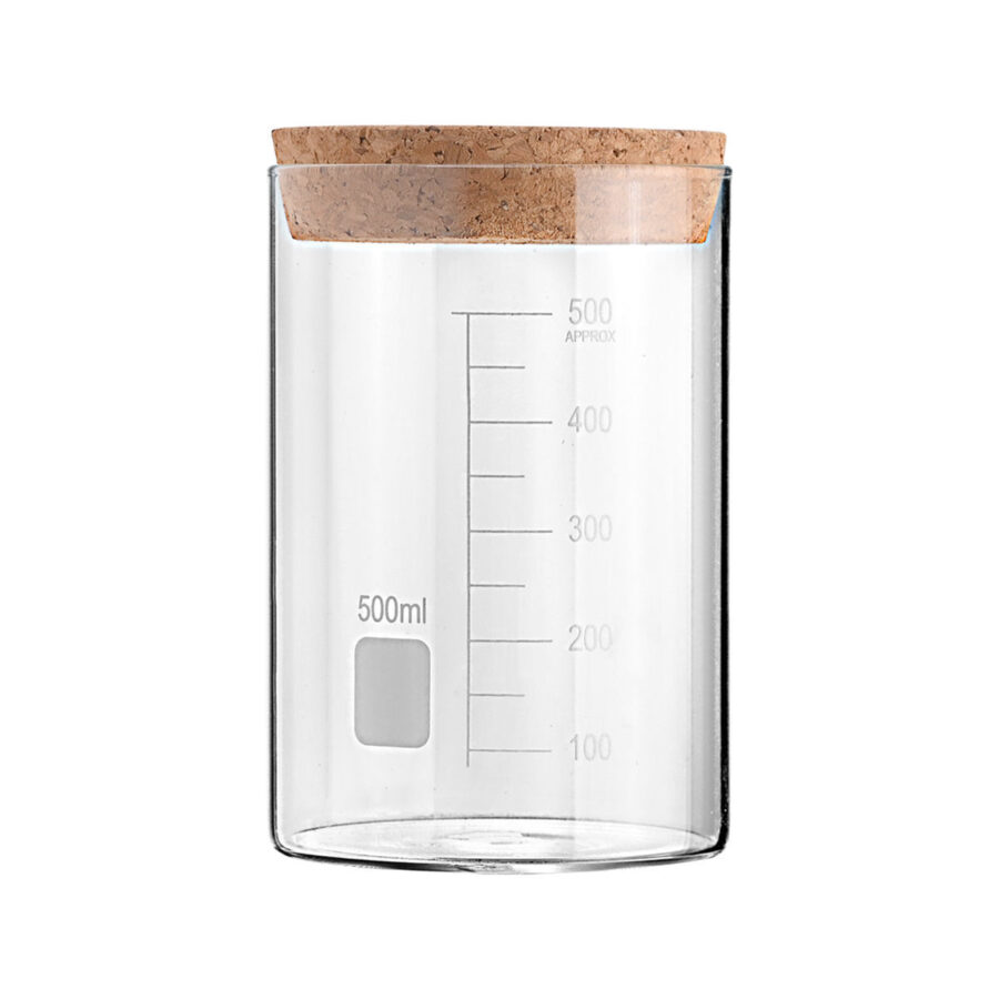 ESTIA ΔΟΧΕΙΟ ΑΠΟΘΗΚΕΥΣΗΣ ΓΥΑΛΙΝΟ 500ml ΜΕ ΚΑΠΑΚΙ ΦΕΛΛΟΥ