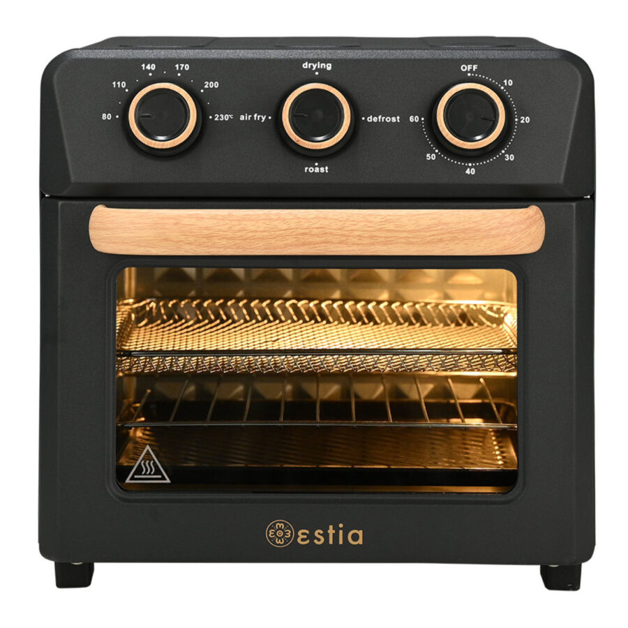 ESTIA ΦΡΙΤΕΖΑ ΑΕΡΟΣ OAK 1400w 12lt ΜΕ 4 ΛΕΙΤΟΥΡΓΕΙΕΣ ΨΗΣΙΜΑΤΟΣ ΜΑΥΡΟ