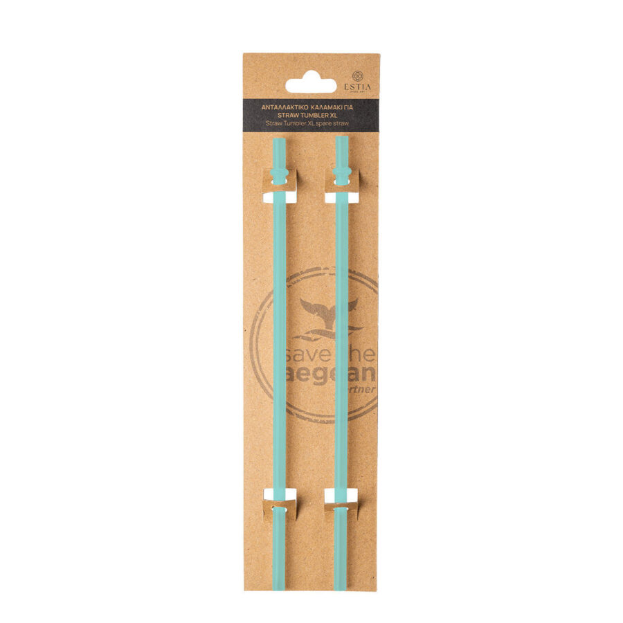 ESTIA ΑΝΤΑΛΛΑΚΤΙΚΑ ΚΑΛΑΜΑΚΙΑ STRAW TUMBLER XL 900ml BERMUDA GREEN 2 ΤΕΜ